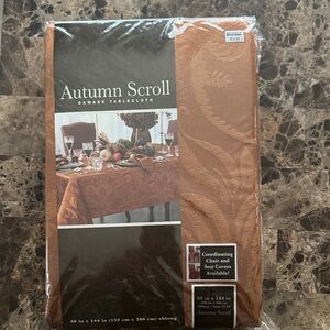 Autumn Scroll Damask Tablecloth-60X144 Oblong